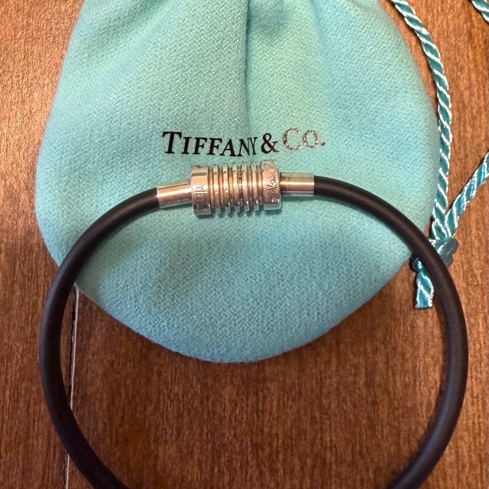 Tiffany & Co. Black and Silver Bracelet